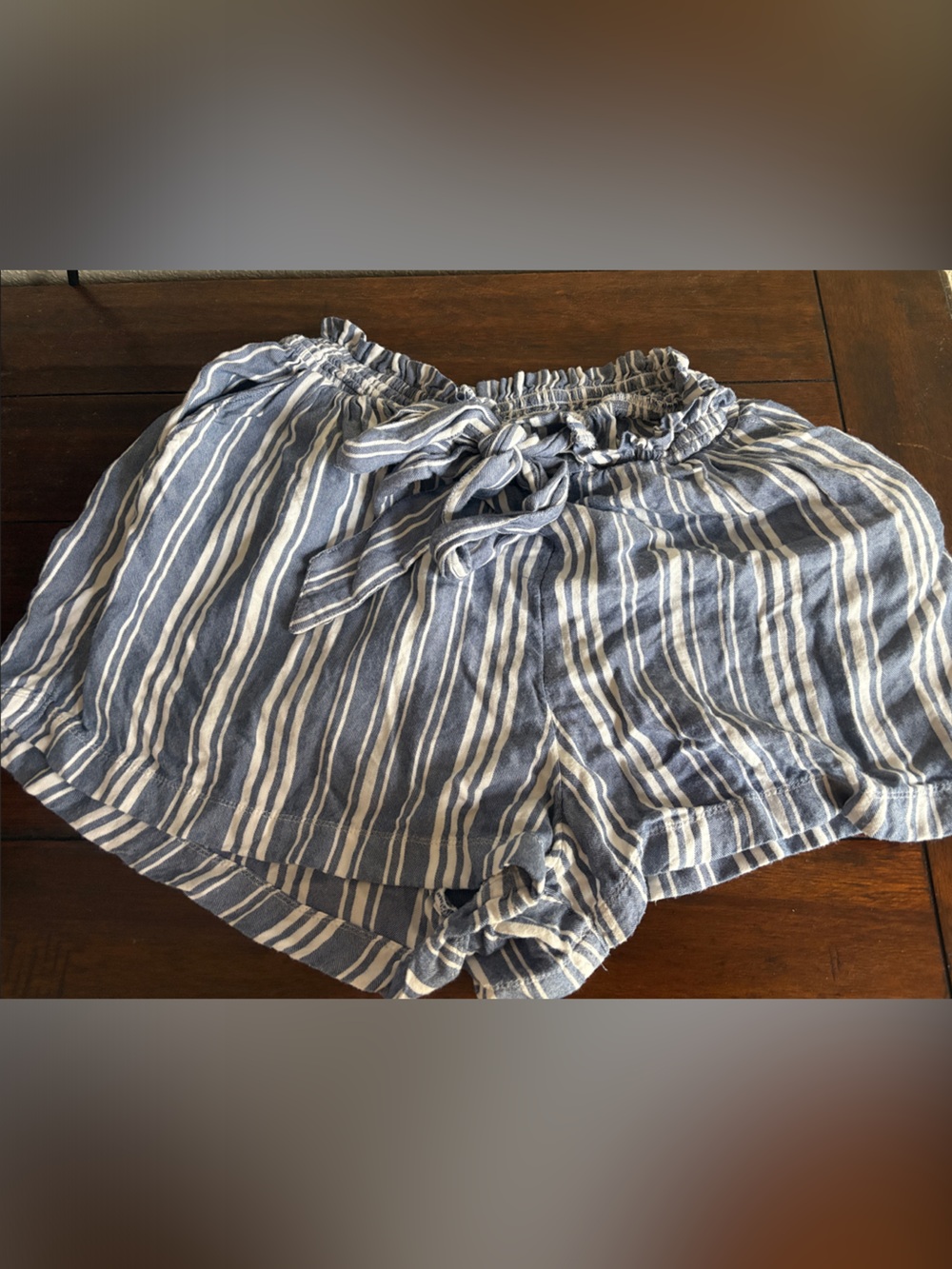 Striped Blue and White Casual Hollister Shorts
